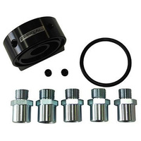 Aeroflow billet sandwich adapter -8ORB ports 2 x 1/8''