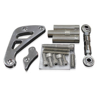 Aeroflow SBC SUIT MID MOUNT ALT BRACK D/SIDE LONG PUMP - POLISHED