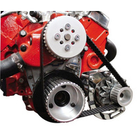 Aeroflow LOW MOUNT ALT BRACKET CHROME S/B CHEV WITH LONG WATER PUMP