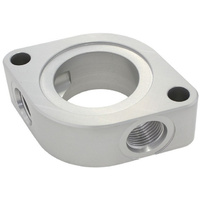 Aeroflow CHEV THERMOSTAT WATER NECK SPACER WITH 2 X -8ORB AUX PORT