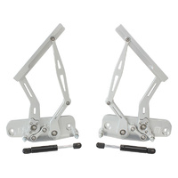 Aeroflow BILLET BONNET HINGE KIT SILVERLC - LJ - HOLDEN TORANA