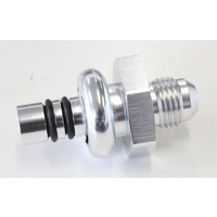 Aeroflow FORD EFI REGULATOR ADAPTER -6AN WITH .435'' SHANK SILVER