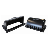Aeroflow BURST PANEL DEFLECTOR SHIELD HARD ANODISED BLACK FINISH