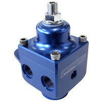 Aeroflow 4 PORT FUEL PRESSURE REGULATORBLUE CARB 1600+ HP 4-12PSI