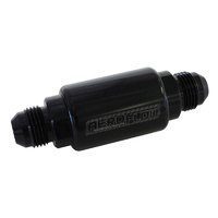 Aeroflow AEROFLOW FILTER 40 MICRON BLACK -8AN 1.25'' x 3'' NOTES
