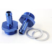 Aeroflow HOLLEY INLET FITTING 3/8'' BARBBLUE 7/8'' X 20 TO 3/8'' BARB