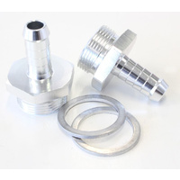 Aeroflow HOLLEY INLET FITTING 3/8'' BARBSILVER 7/8'' X 20 TO 3/8'' BARB