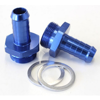 Aeroflow HOLLEY INLET FITTING 1/2'' BARBBLUE 7/8'' X 20 TO 3/8'' BARB