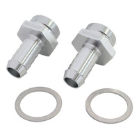 Aeroflow HOLLEY INLET FITTING 1/2'' BARBSILVER 7/8'' X 20 TO 3/8'' BARB