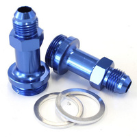 Aeroflow HOLLEY INLET FITTING -6AN BLUE 7/8'' X 20 TO -6AN LONG