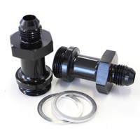 Aeroflow HOLLEY INLET FITTING -6AN BLACK 7/8'' X 20 TO -6AN LONG