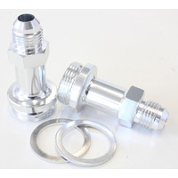 Aeroflow HOLLEY INLET FITTING -6AN SILVER 7/8'' X 20 TO -6AN LONG