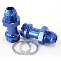 Aeroflow HOLLEY INLET FITTING -8AN BLUE 7/8'' X 20 TO -8AN LONG