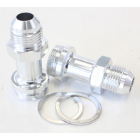 Aeroflow HOLLEY INLET FITTING -8AN SILVER 7/8'' X 20 TO -8AN LONG