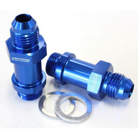 Aeroflow BG / DEMON INLET FITTING -6AN BLUE 9/16'' X 24 TO -6AN LONG