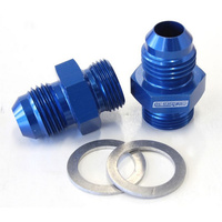 Aeroflow BG / DEMON INLET FITTING -6AN BLUE 9/16'' X 24 TO -6AN SHORT