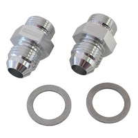 Aeroflow BG / DEMON INLET FITTING -6AN SILVER 9/16'' X 24 TO -6AN SHOR