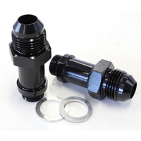 Aeroflow BG / DEMON INLET FITTING -8AN BLACK 9/16'' 45MM LONG TO -8AN