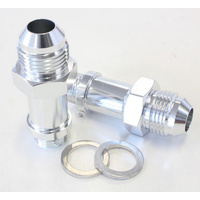 Aeroflow BG / DEMON INLET FITTING -8AN SILVER 9/16'' 45MM LONG TO -8AN