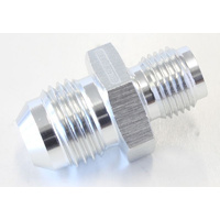 Aeroflow Adaptor 7/16 X 24 Inverted seat to -06 Silver