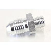 Aeroflow METRIC M8 X 1.0MM TO -4AN SILVER MALE M8X1.0MM TO -4AN