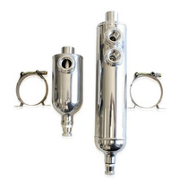 Aeroflow UNIVERSAL BREATHER TANK F/MALE2 X -12ORB 13'' X 3'' POLISHED