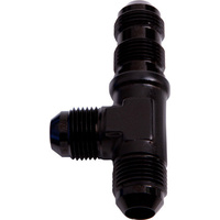 Aeroflow MALE -6AN TEE BULKHEAD ON RUN BLACK MALE -6AN NUT SEPERATE