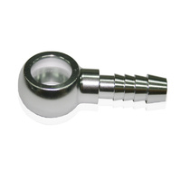 Aeroflow 12MM Banjo to 8mm Barb Silver