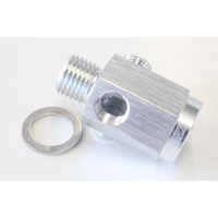 Aeroflow M14 X 1.5 EXTENSION WITH 1/8'' NPT PORT SILVER