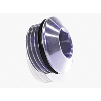 Aeroflow ORB SLIMLINE PORT PLUG -3AN SILVER FINISH