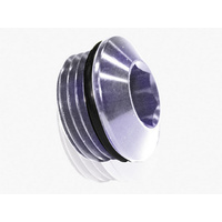 Aeroflow ORB SLIMLINE PORT PLUG -8AN SILVER FINISH