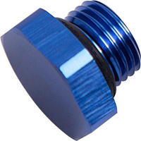 Aeroflow ORB HEX PORT PLUG -16AN BLUE FINISH