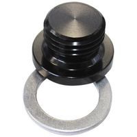 Aeroflow METRIC PORT PLUG M10 X 1.0 BLUE LOW PROFILE HEX PLUG