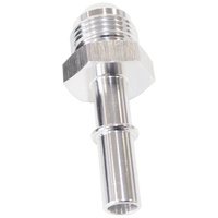 Aeroflow EFI FUEL FITTING -6 PUSH IN TO 5/16 MALE HARD TUBE Silver