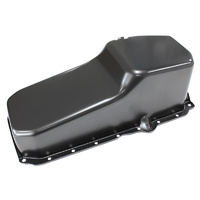 Aeroflow STOCK OIL PAN SBC LATE '86 ON RH/SIDE DIPSTICK BLACK