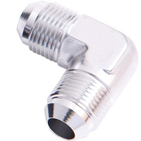 Aeroflow MALE FLARE UNION 90 DEG -8AN SILVER MALE TO MALE 90 DEG