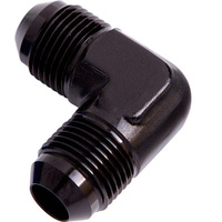 Aeroflow MALE FLARE UNION 90 DEG -10AN BLACK MALE TO MALE 90 DEG