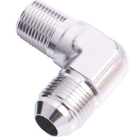 Aeroflow MALE 90 DEG 3/8'' NPT TO -8AN SILVER MALE NPT TO AN 90 DEG