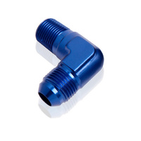 Aeroflow MALE 90 DEG 3/4'' NPT TO -16AN BLUE MALE NPT TO AN 90 DEG