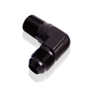 Aeroflow MALE 90 DEG 3/4'' NPT TO -16AN BLACK MALE NPT TO AN 90 DEG