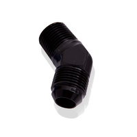 Aeroflow MALE 45 DEG 3/4'' NPT TO -16AN BLACK MALE NPT TO AN 45 DEG