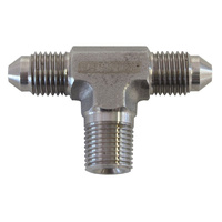 Aeroflow TEE -3AN WITH 1/8'' NPT ON SIDESTAINLESS STEEL