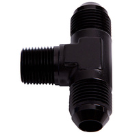 Aeroflow TEE -6AN WITH 1/4'' NPT ON SIDEBLACK AN TEE WITH NPT ON SIDE