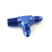 Aeroflow TEE -4AN WITH 1/4'' NPT ON RUN BLUE AN TEE WITH NPT ON RUN