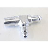 Aeroflow TEE -4AN WITH 1/4'' NPT ON RUN SILVER AN TEE WITH NPT ON RUN