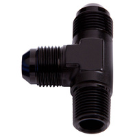 Aeroflow TEE -4AN WITH 1/8'' NPT ON RUN BLACK AN TEE WITH NPT ON RUN