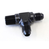 Aeroflow TEE -6AN WITH 3/8'' NPT ON RUN BLACK AN TEE WITH NPT ON RUN