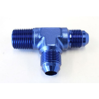 Aeroflow TEE -8AN WITH 1/2'' NPT ON RUN BLUE AN TEE WITH NPT ON RUN