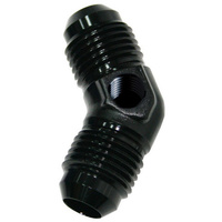 Aeroflow Male -6 45 Deg Union With 1/8''port Black