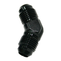 Aeroflow Male -8 45 Deg Union Black